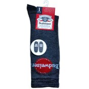 Wholesale - 1pr BUDWEISER GRAY MEN CREW SOCKS SIZE 10-13 C/P 60, UPC: 194382039304